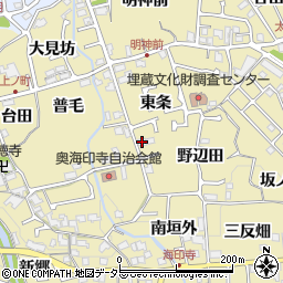 京都府長岡京市奥海印寺東条2周辺の地図