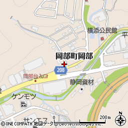 静岡県藤枝市岡部町岡部1580-7周辺の地図