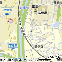 兵庫県三田市下井沢153周辺の地図