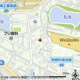 愛知県岡崎市羽根町大池123周辺の地図