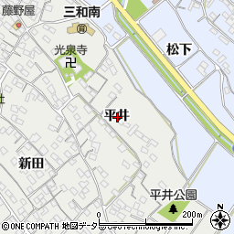 愛知県常滑市金山平井周辺の地図