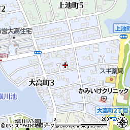 愛知県半田市大高町周辺の地図