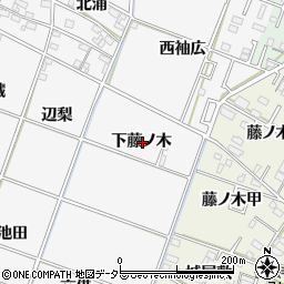 愛知県岡崎市中之郷町下藤ノ木周辺の地図