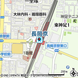 長岡京駅周辺の地図