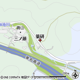 愛知県岡崎市保母町薬研周辺の地図