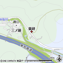 愛知県岡崎市保母町（薬研）周辺の地図
