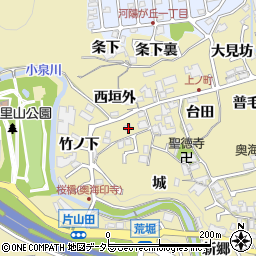 京都府長岡京市奥海印寺西垣外周辺の地図