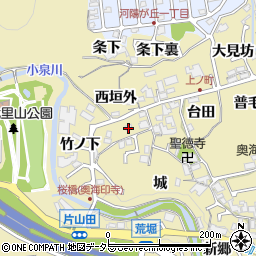 京都府長岡京市奥海印寺（西垣外）周辺の地図