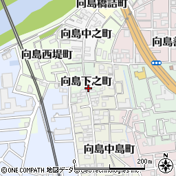 京都府京都市伏見区向島下之町周辺の地図