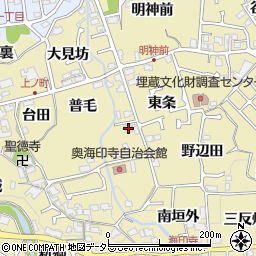 京都府長岡京市奥海印寺（多貝垣外）周辺の地図