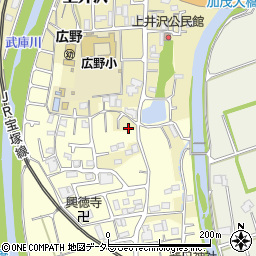 兵庫県三田市上井沢342周辺の地図