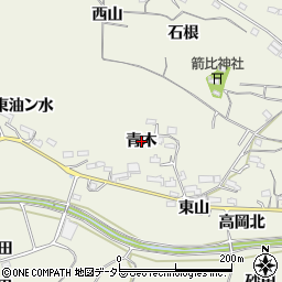 愛知県阿久比町（知多郡）矢高（青木）周辺の地図