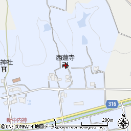 兵庫県三田市中内神47周辺の地図