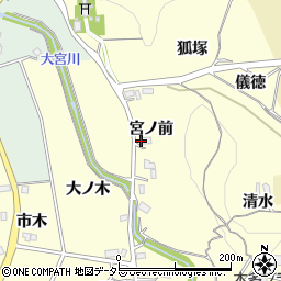 愛知県新城市大宮宮ノ前21周辺の地図