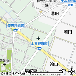 愛知県岡崎市上青野町東市場周辺の地図