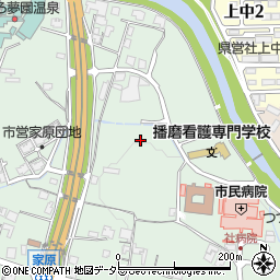 兵庫県加東市家原周辺の地図