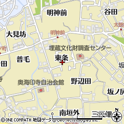 京都府長岡京市奥海印寺東条周辺の地図
