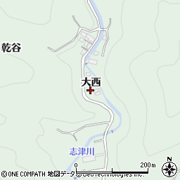京都府宇治市炭山（大西）周辺の地図