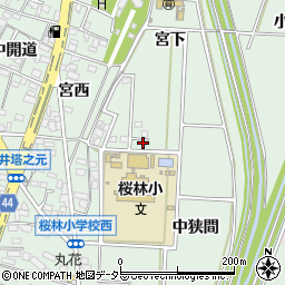 愛知県安城市桜井町宮下150周辺の地図