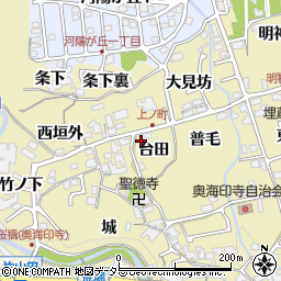 京都府長岡京市奥海印寺（台田）周辺の地図