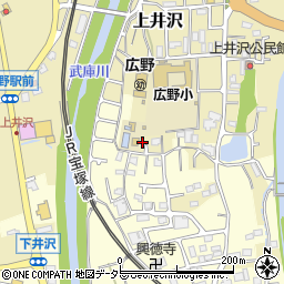 兵庫県三田市上井沢347周辺の地図