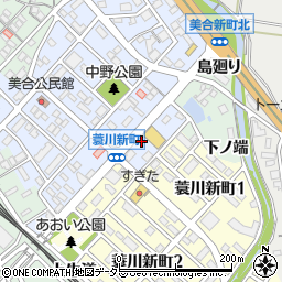愛知県岡崎市美合町中野周辺の地図