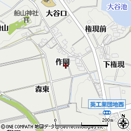 愛知県岡崎市岡町作岡周辺の地図