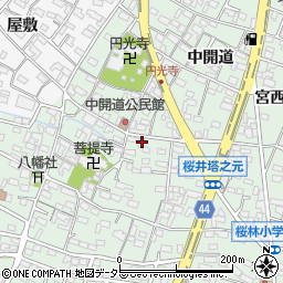 愛知県安城市桜井町寒池27周辺の地図