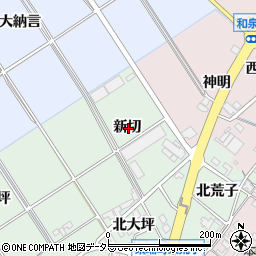 愛知県安城市東端町新切周辺の地図