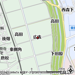 愛知県知多郡阿久比町椋岡広表周辺の地図