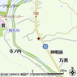 兵庫県猪名川町（川辺郡）万善（神明前）周辺の地図