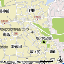京都府長岡京市奥海印寺（太鼓山）周辺の地図