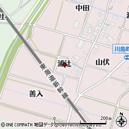 愛知県安城市川島町浦辻周辺の地図