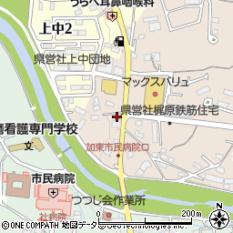 兵庫県加東市梶原377周辺の地図