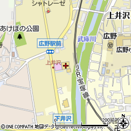 兵庫県三田市上井沢132周辺の地図