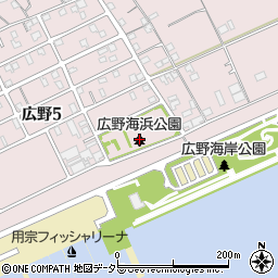 広野海浜公園周辺の地図