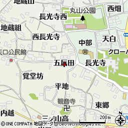 愛知県知多郡阿久比町矢高五反田周辺の地図