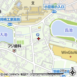 愛知県岡崎市羽根町大池109周辺の地図