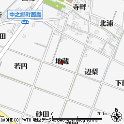 愛知県岡崎市中之郷町地蔵周辺の地図