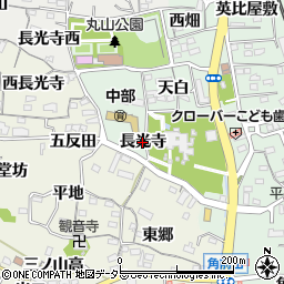 愛知県阿久比町（知多郡）椋岡（長光寺）周辺の地図