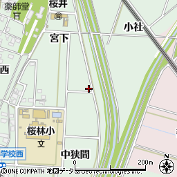 愛知県安城市桜井町宮下132周辺の地図