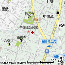愛知県安城市桜井町寒池28周辺の地図