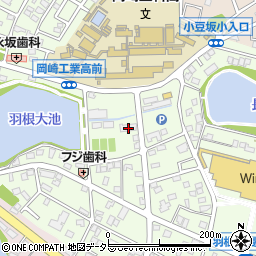 愛知県岡崎市羽根町大池95周辺の地図