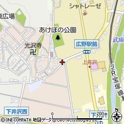 兵庫県三田市上井沢102周辺の地図