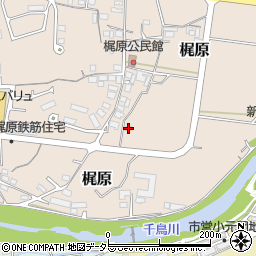兵庫県加東市梶原117周辺の地図
