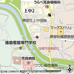 兵庫県加東市梶原357周辺の地図