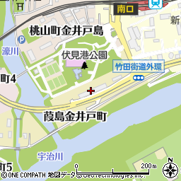近畿地方整備局　淀川河川事務所伏見出張所周辺の地図