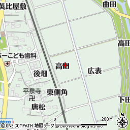 愛知県知多郡阿久比町椋岡高田周辺の地図