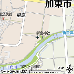 兵庫県加東市梶原64周辺の地図