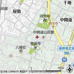 愛知県安城市桜井町寒池12周辺の地図